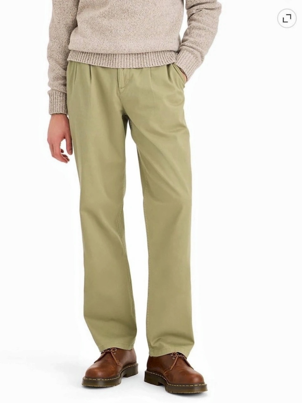 Dockers Men's Straight Fit Pleated Casual Chino Pants Chinos - New British Khaki